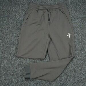 Three Nails Pants Mens Medium Gray Jogger Performance Athletic